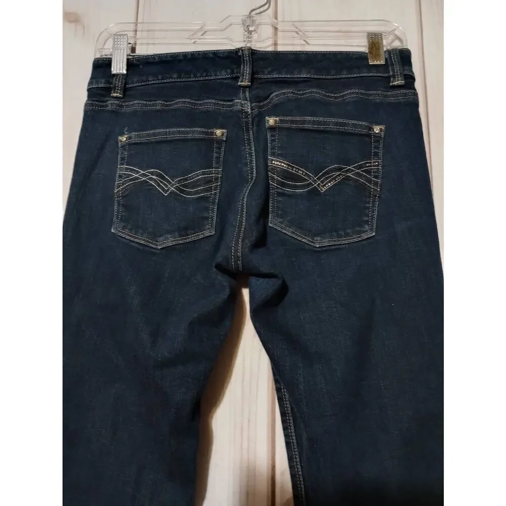 White House Black Market Jeans Ladies 2 Skinny Dark Wash Blanc‎